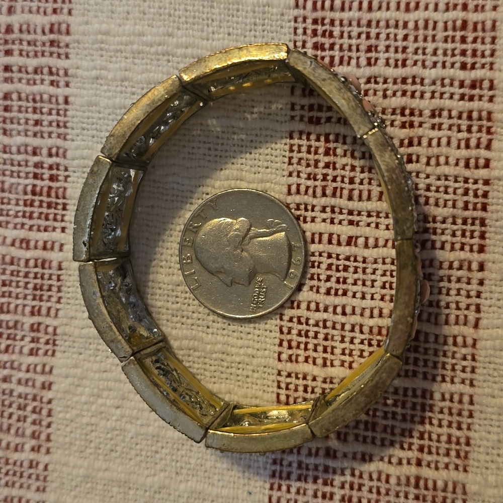 Silver, Pink, and White Stretchy Bracelet - EUC - Picture 7 of 7